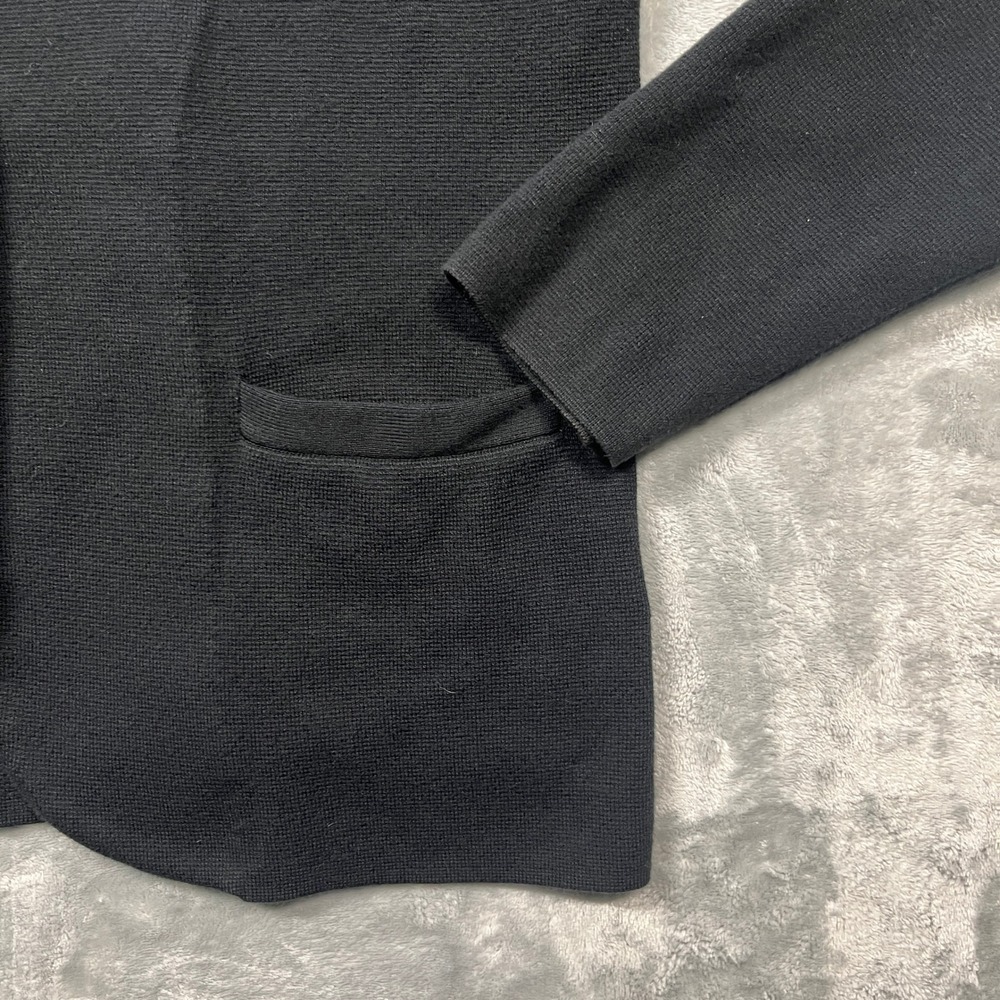 J.Crew Sweater Blazer Women M Black Re-Imagined Cotton Knit BF227 FA23 - Picture 4 of 15